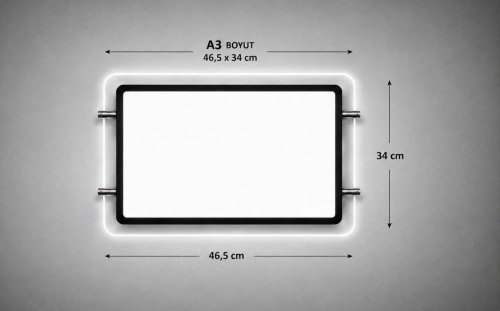 a3 Yatık LED'Lİ
